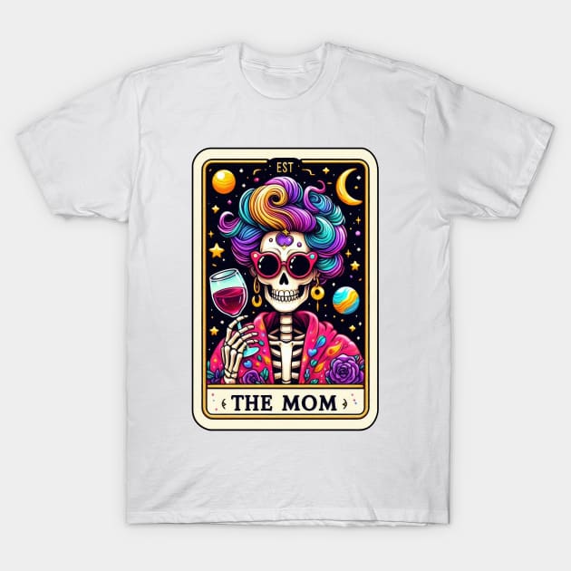 Tarot Celestial Sugar Skull The Mom Celebration Funny T-Shirt by ThatVibe